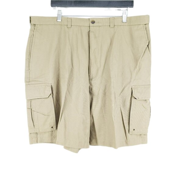 Hagger The Weekend Short Men's Size 42 Brown Khaki Flat Front - Picture 2 of 7